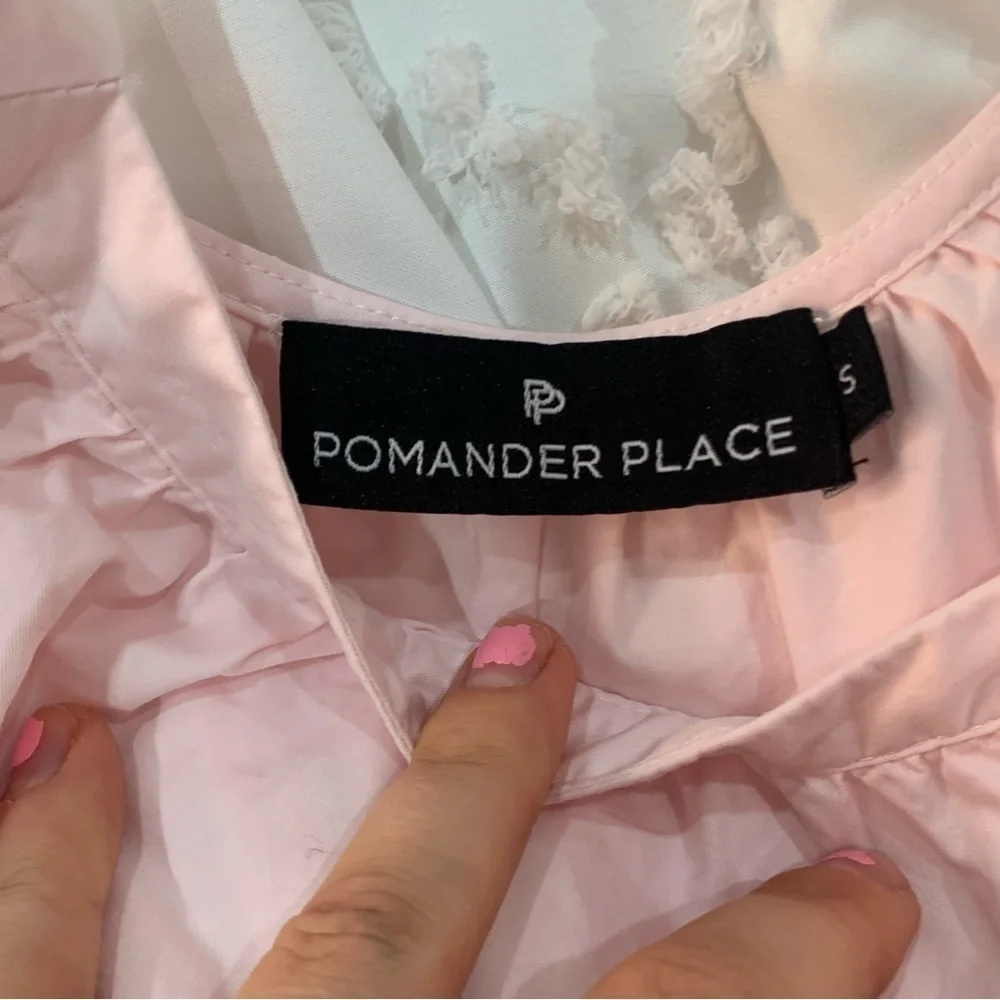 ✅ Tuckernuck Pomander Place Blouse Puff Sleeve in Light Pink